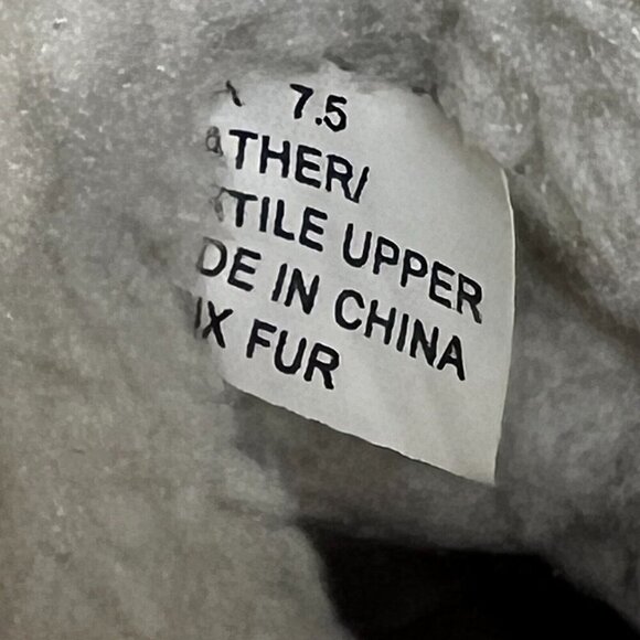 Kelsi Dagger Brown Ilya Womens Leather Block Heel Size 7.5 Mid Calf Sherpa Boots - Picture 9 of 9